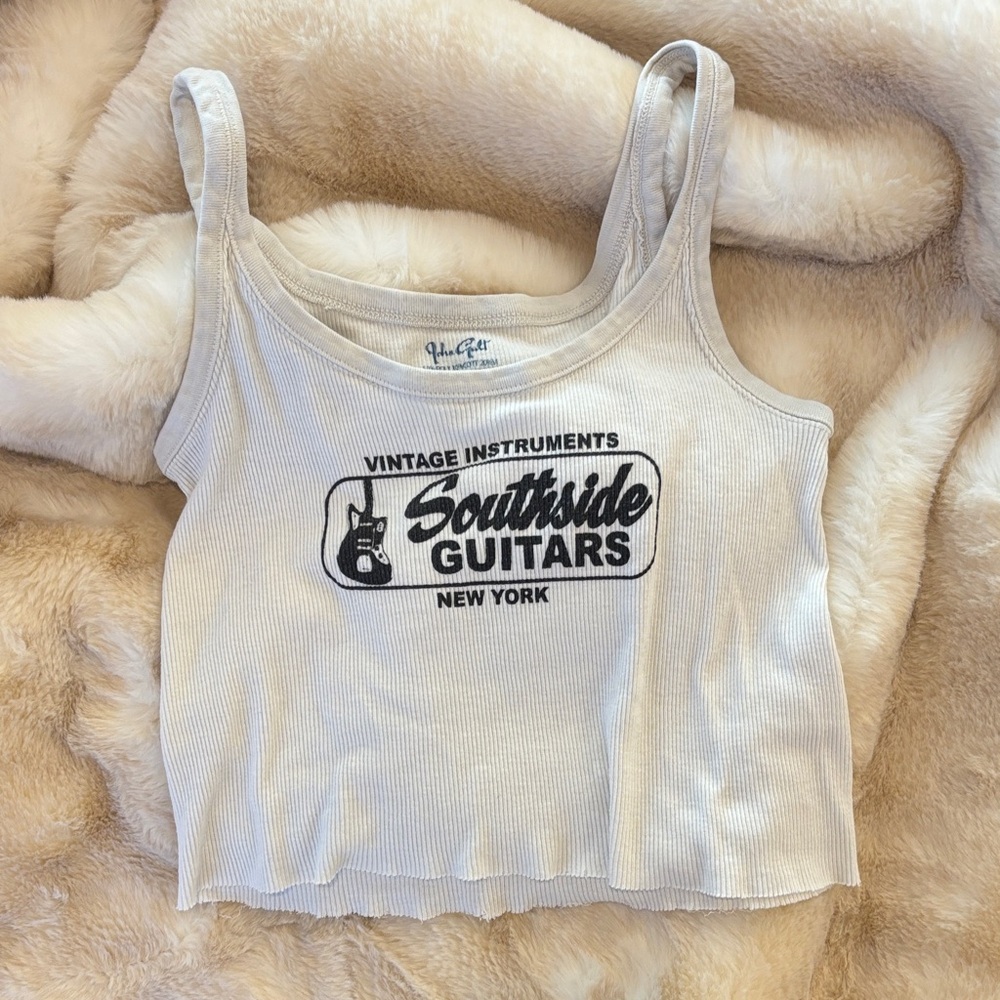 Brandy Melville White Ribbed Tank